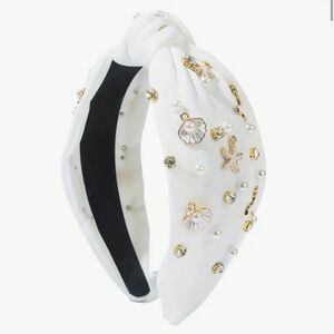 Sea Chic Embellished White Headband